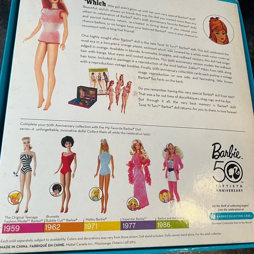 Barbie 50th Anniversary Doll in Pink Outfit - Picture 2 of 11
